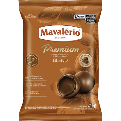 Cobertura de Chocolate em Gotas Mavalério Premium Blend 2,1kg
