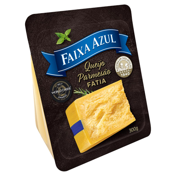 Queijo Parmesão Faixa Azul Corte Fatia 300g
