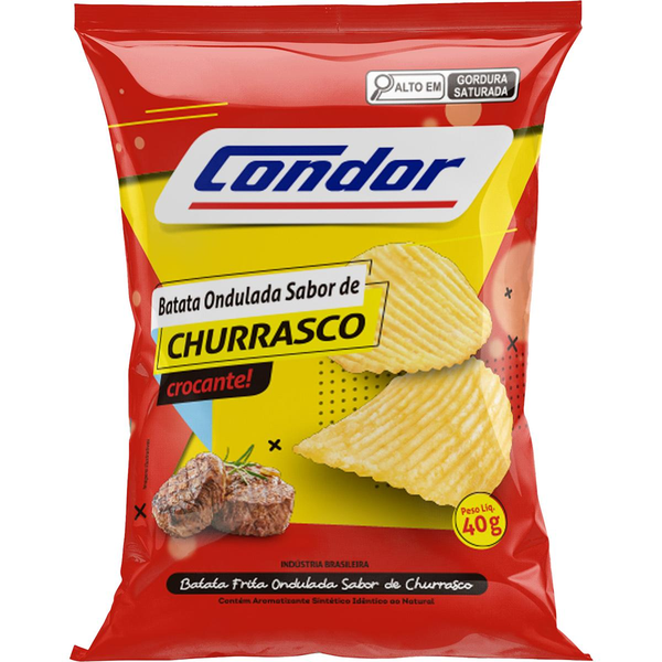 Batata Ondulada Condor 40g - Churrasco