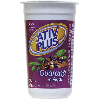 Refresco Liquido Ativ Plus Guaraná e Açaí 290ml