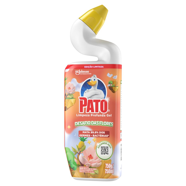 Limpador Sanitário PATO Limpeza Profunda Gel Desafio das Flores 750ml