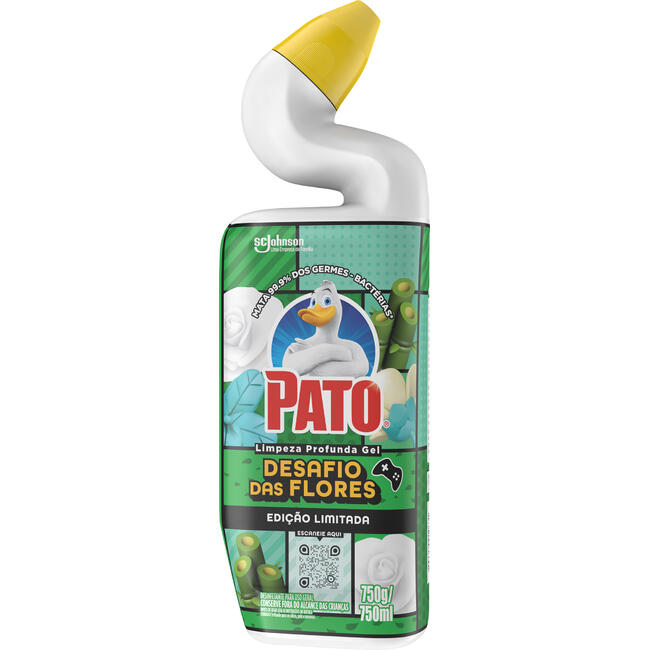 Limpador Sanitário PATO Limpeza Profunda Gel Desafio das Flores 750ml