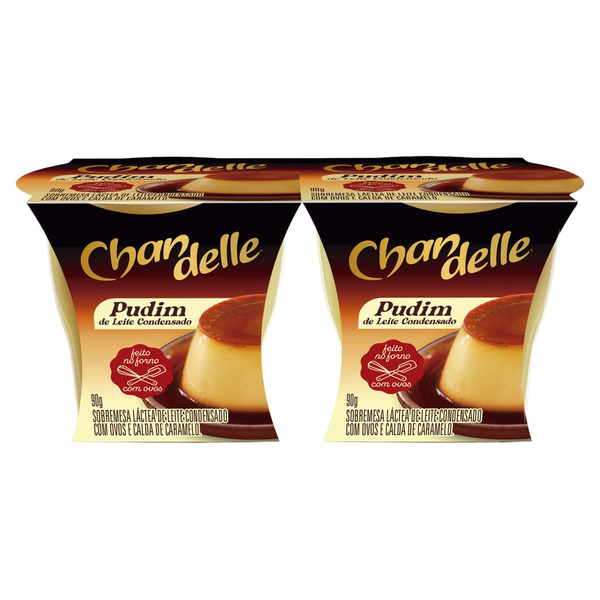 Sobremesa Láctea Pudim Leite Condensado Calda Caramelo Chandelle Pote 100g