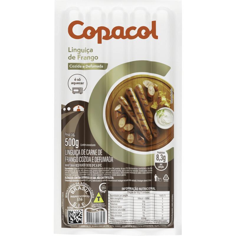 Linguiça de Frango Copacol Defumada 500g