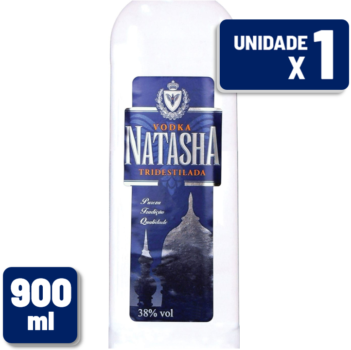 Vodka Natasha Garrafa Vidro 900ml