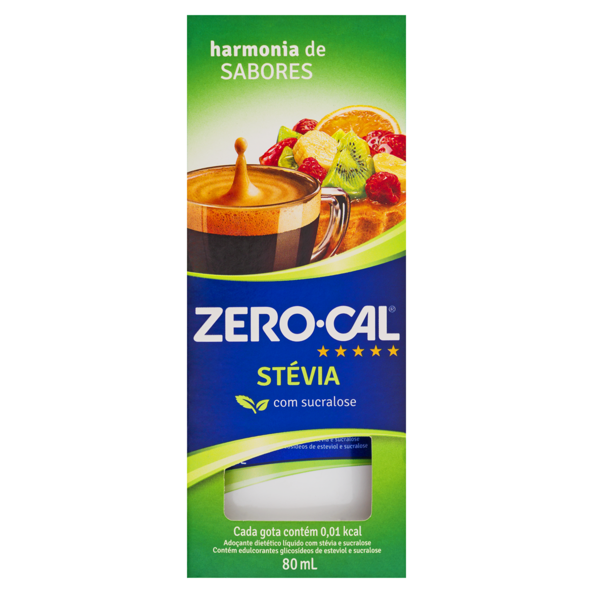 Adoçante Líquido Zero Cal Stévia 80ml