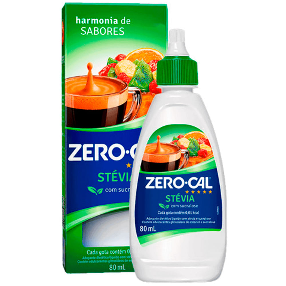 Adoçante Líquido Zero Cal Stévia 80ml