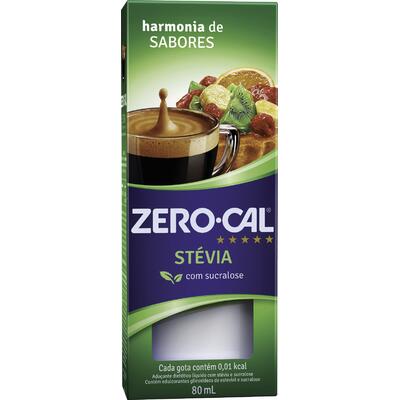 Adoçante Líquido Zero Cal Stévia 80ml