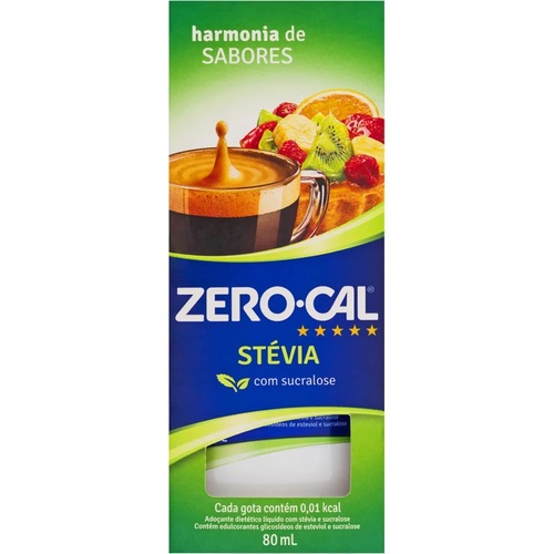Adoçante Líquido Zero Cal Stévia 80ml