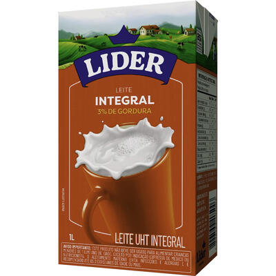 Leite UHT Lider Integral 1L