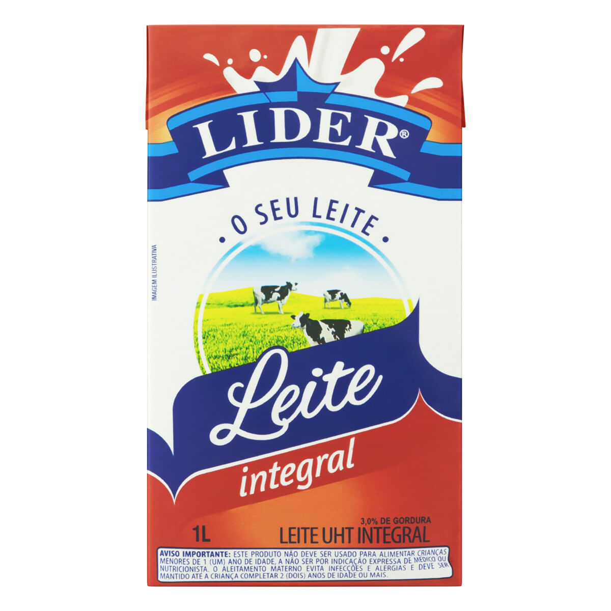 Leite UHT Lider Integral 1L