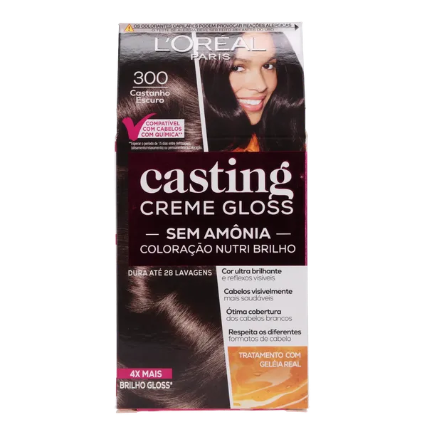 Coloração Casting Creme Gloss - N. 300 - Castanho-escuro
