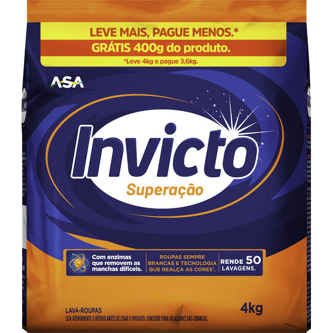 Lava Roupas em Pó Invicto Superação 4kg