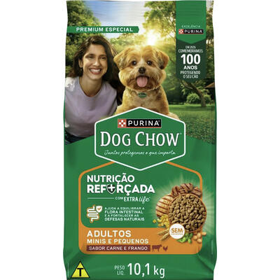Ração Dog Chow 10,1kg - Adultos - Raças Pequenas + 1kg Grátis