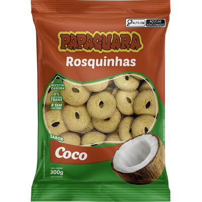 Biscoito Rosquinha Papaguara Coco 300g