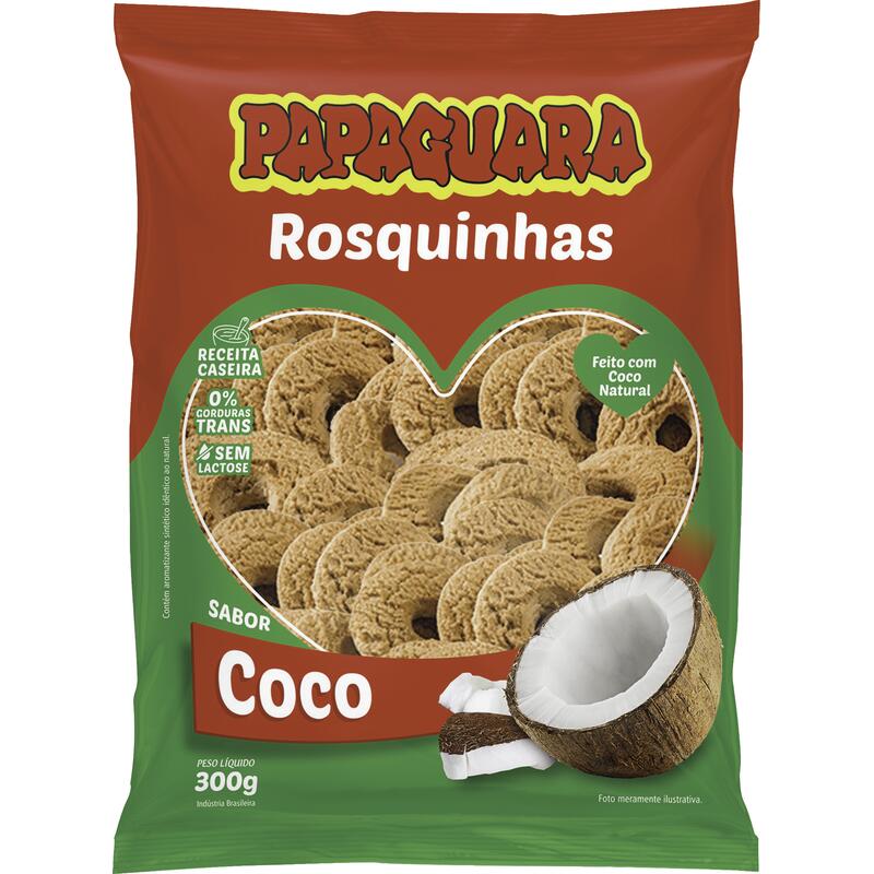 Biscoito Rosquinha Papaguara Coco 300g
