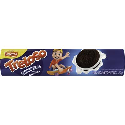 Biscoito Recheado Chocoresco Treloso Baunilha 120g