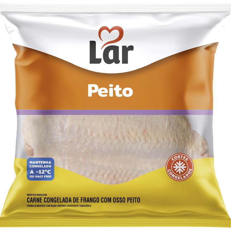 Peito de Frango Lar Cong Com osso Preço por quilo no pacote
