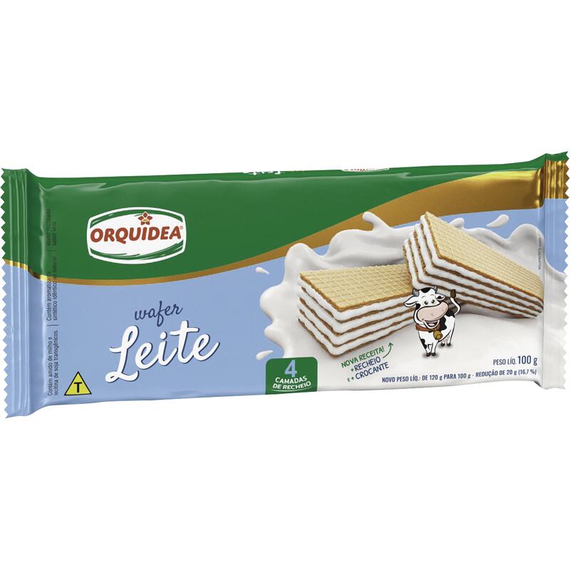 Biscoito Wafer Orquídea Leite 100g