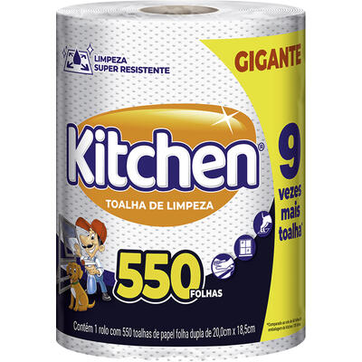Toalha de Papel Kitchen 550 folhas 1 rolo