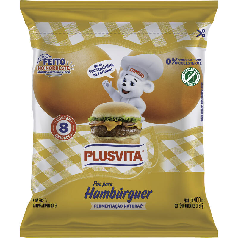Pão para Hambúrguer Plusvita 400g