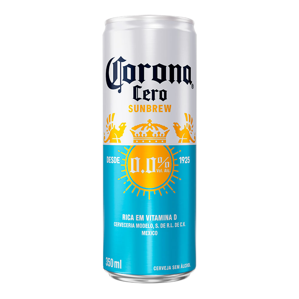 Cerveja Cero Sunbrew Zero Álcool Corona Lata 350ml