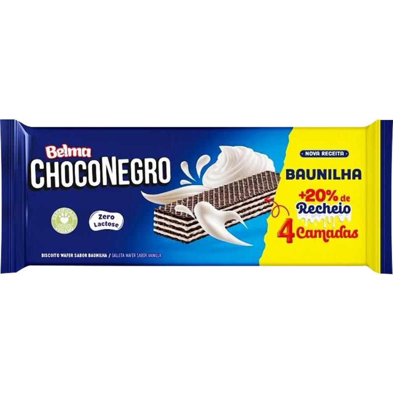 Biscoito Wafer Belma Choconegro 90g