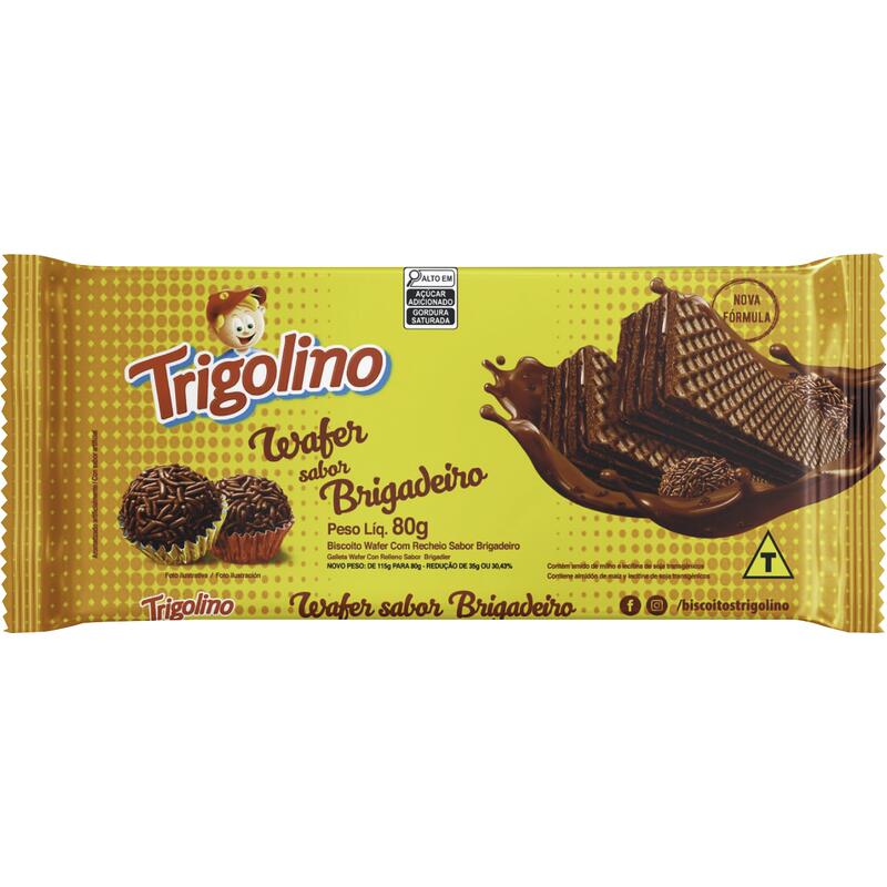Biscoito Wafer Trigolino Brigadeiro 80g
