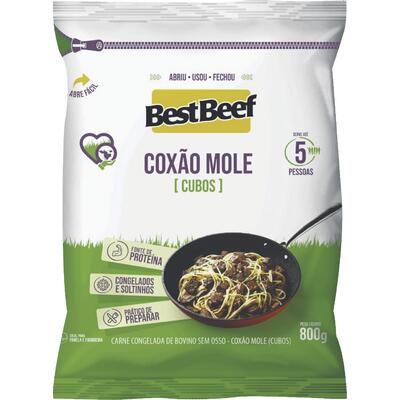 Carne Bovina Coxão Mole Best Beef Congelada Cubos 800g
