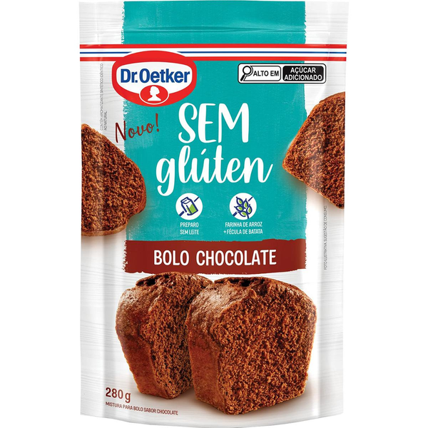 Mistura para Bolo DR OETKER Chocolate Sem Glúten 280g