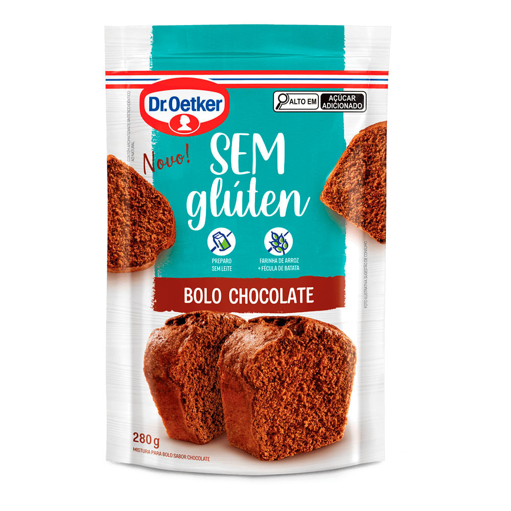 Mistura para Bolo DR OETKER Chocolate Sem Glúten 280g