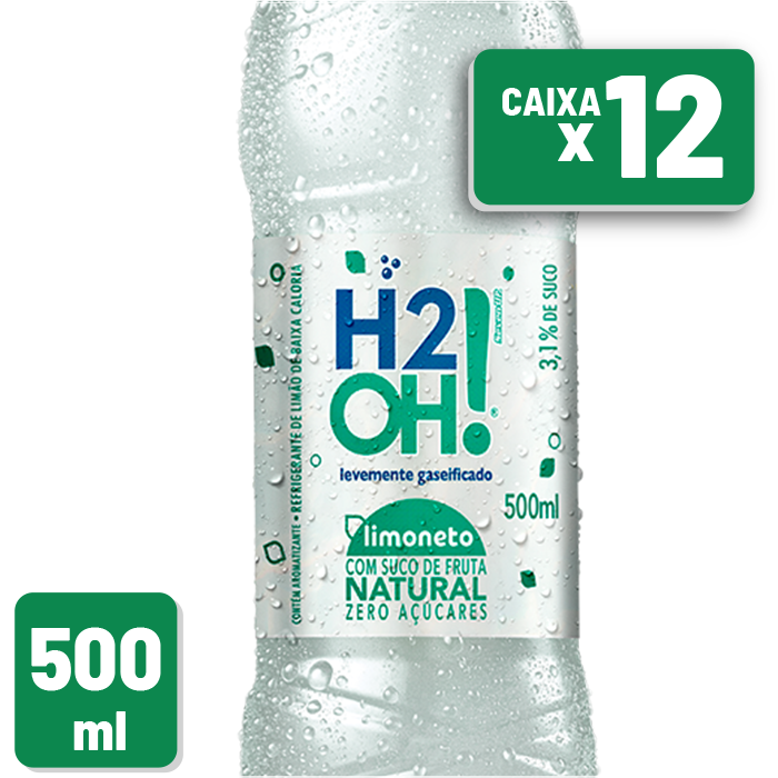 Refrigerante H2Oh Limoneto Pet 500ml Caixa C/ 12 Un