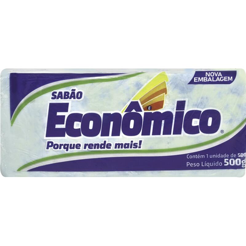 Sabão em Pedaço Marmorizado Econômico Azul 500g