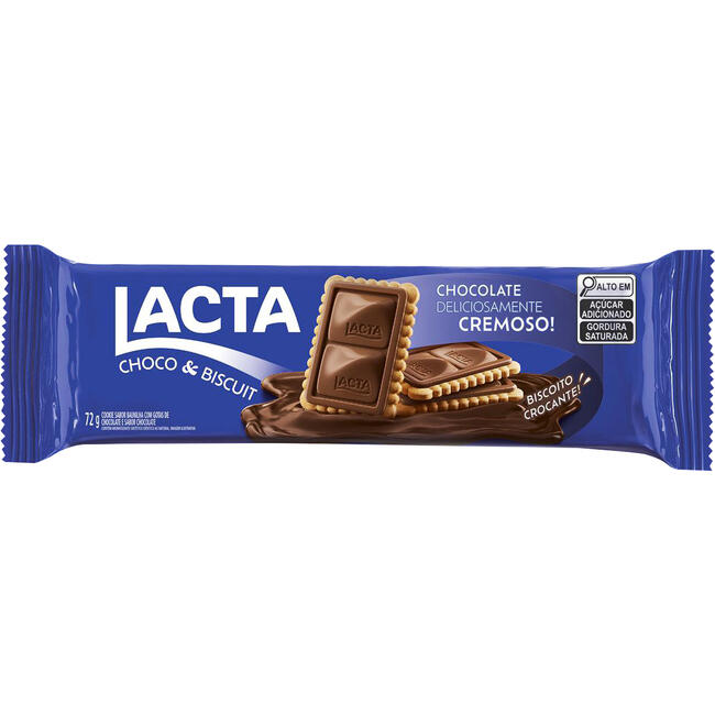 Biscoito Lacta Choco Biscuit 72g