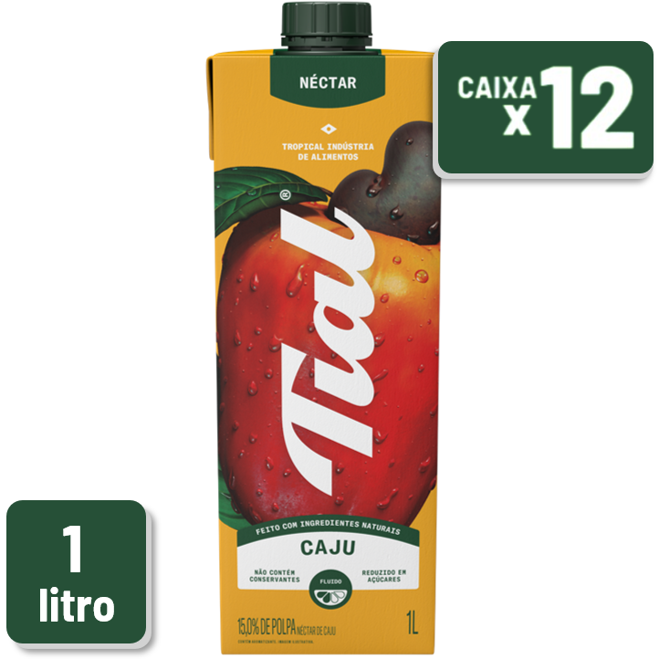 Néctar Tial Caju Tetra Pak 1L Caixa c/ 12 un