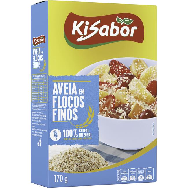 Aveia em Flocos Kisabor Finos 170g