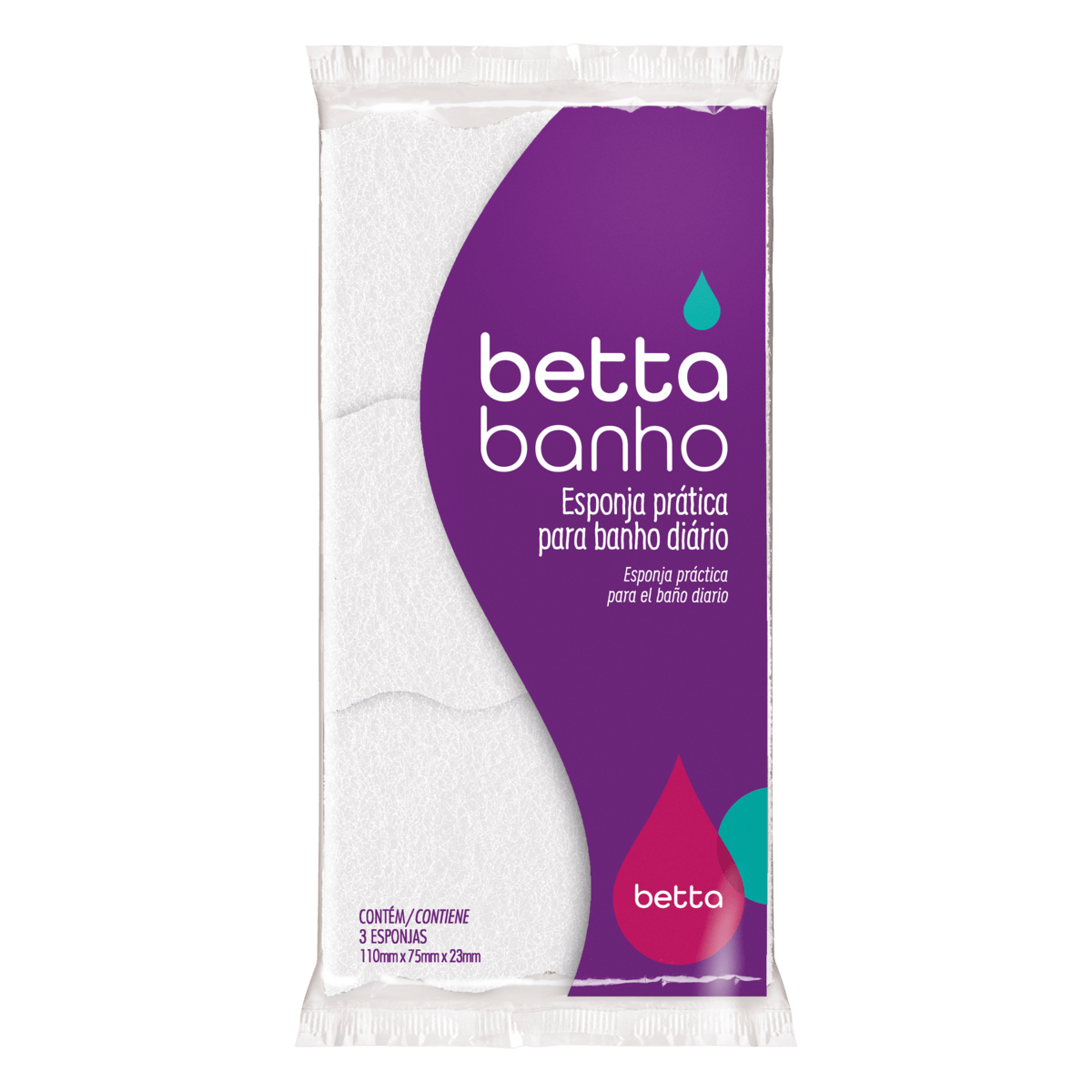 Esponja para Banho Bettabanho Leve 3 unidades