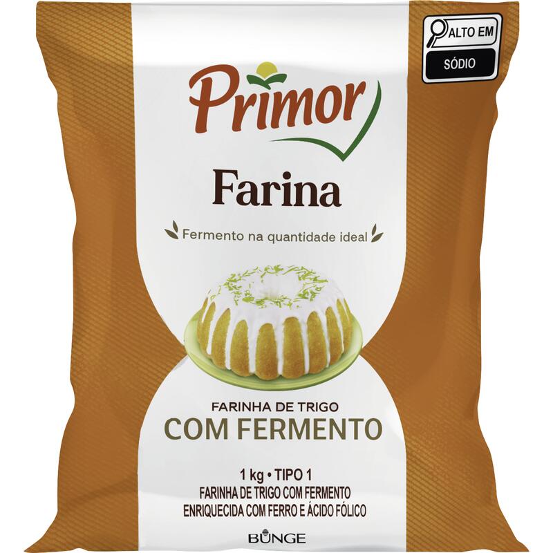 Farinha de Trigo Primor Com Fermento 1kg