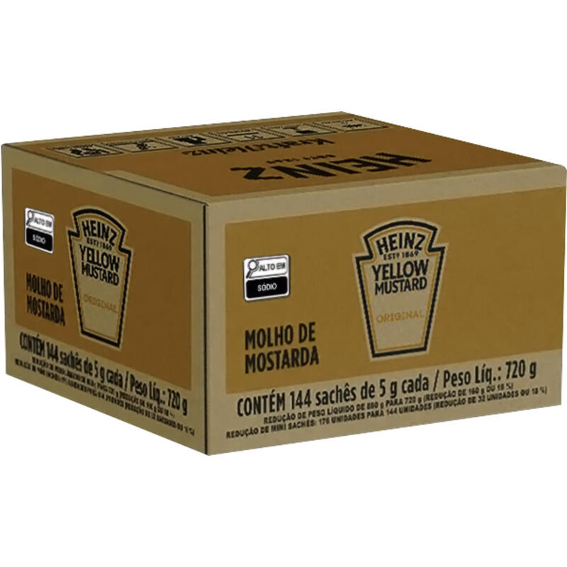 Molho de Mostarda Heinz Minissachê 144x5g