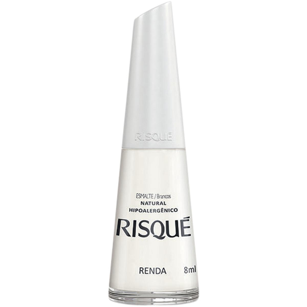 Esmalte Risqué Branco Natural Novo Renda 8ml