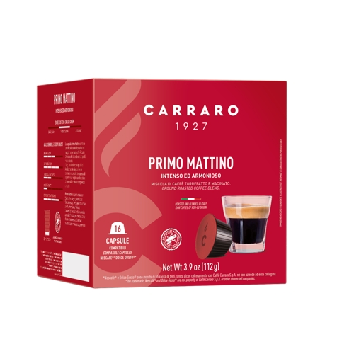 Café Carraro Primo Mattino Com 16 Cápsulas 112g