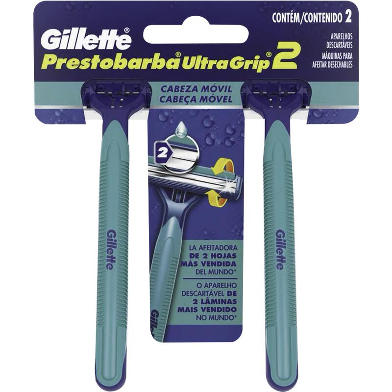 Aparelho Barbear Gillette Prestobarba2 UltraGrip Móvel 2un