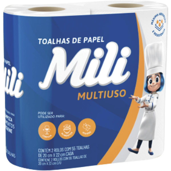 Papel Toalha Mili Rolo 2un