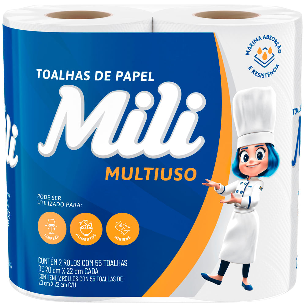 Papel Toalha Mili Rolo 2un