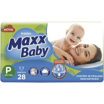 Fralda Descartável Maxx Baby Prática - P Pacote 28 un