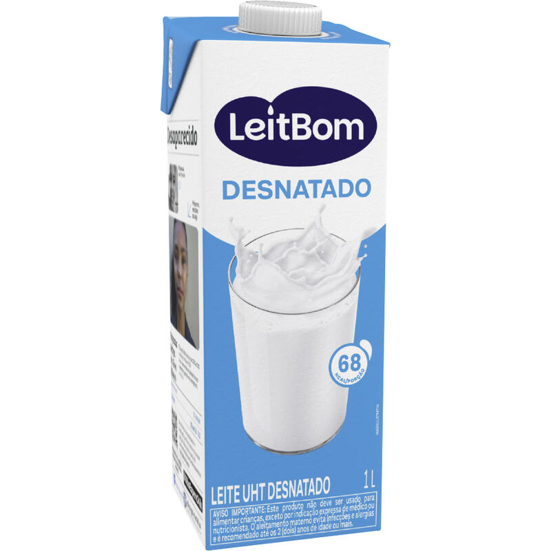 Leite Longa Vida Leitbom Desnatado 1L