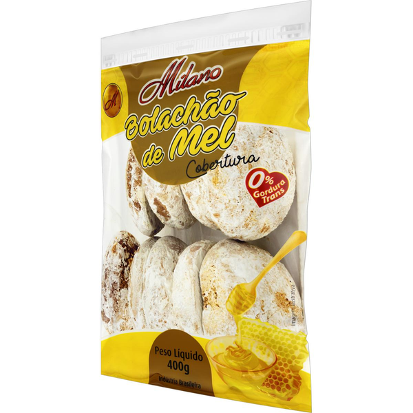 Bolachão de Mel Milano 400g - Com Cobertura