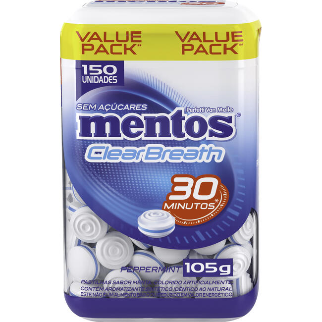 Bala Mentos Clear Breath 105g