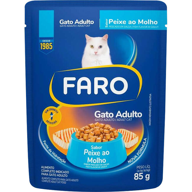Alimento para Gatos Faro Adulto Peixe 85g