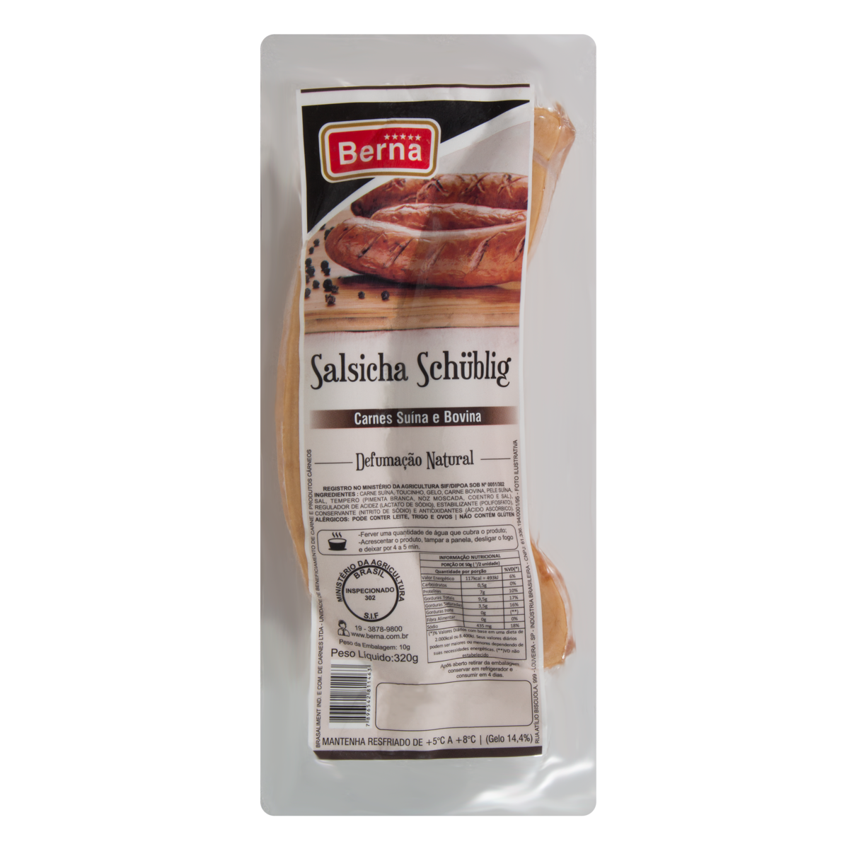 Salsicha BERNA Schublig 320g